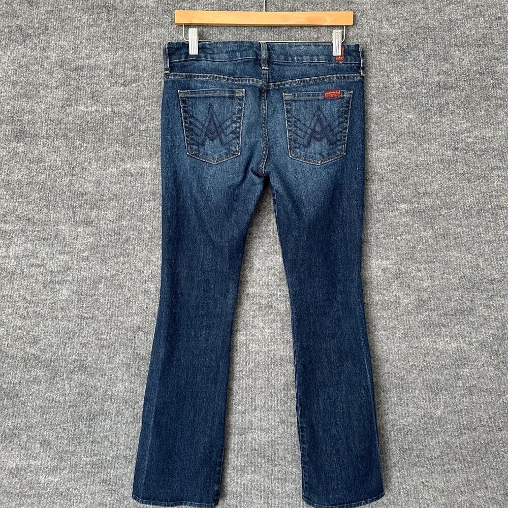 Seven for All Mankind A Pocket Jeans Womens 28 Blue Faded Casual Flare Trouser